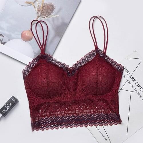 TEXIWAS 2pcs 3/4 Cup Lace Push Up bra Black white Womens Intimates Crop Tops Womens Bras Underwear Wireless Padded Active Bra