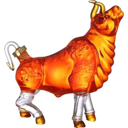 Animal cow shaped style Novelty home bar Whiskey Decanter for Liquor Scotch Bourbon 33.81 oz