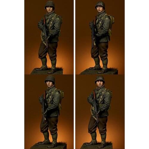 New Unassembled 1/16 Bright red division 120mm Figures Resin Kit DIY Toys Unpainted kits