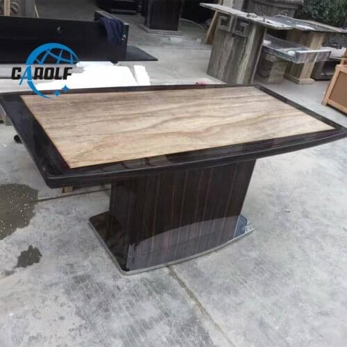 New arrival modern real marble stone top dining tables