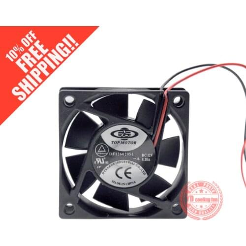 NEW TOP MOTOR DF126020SL BH 6020 12V 0.18A 6CM Ball bearing cooling fan