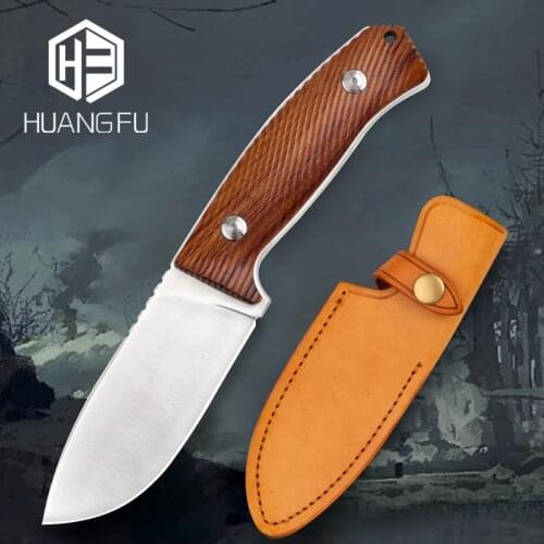 Outdoor EDC Tool Fixed Blade Tactical Survival Hunting Knife DC53 Steel Field Straight Knife Rescue Knife for Hiking Camping