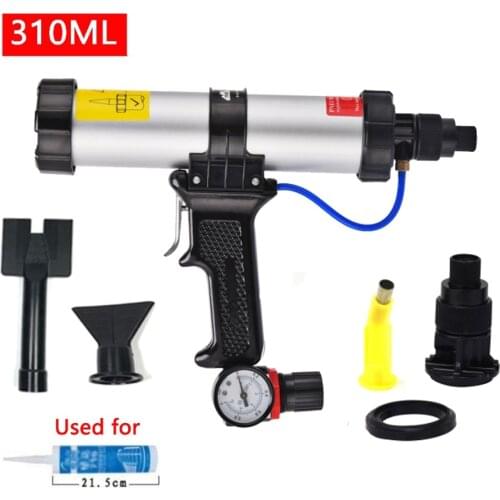 310ml Air Cartridge Gun paint & decorating Caulking Gun Metal Plate Plastic Nozzle Cartridge Pneumatic sealant finishing tools