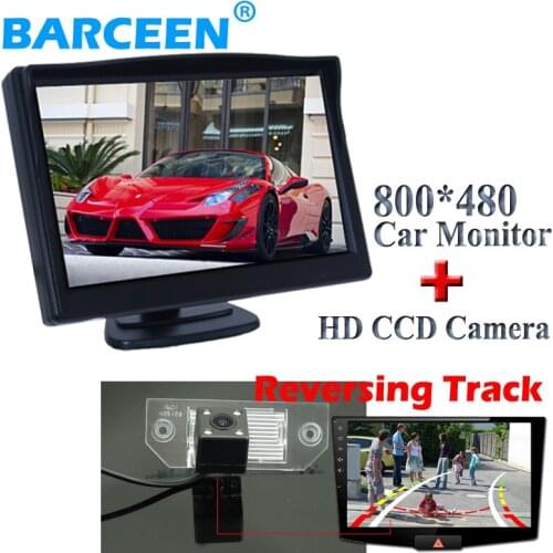 Adapt for ford-focus sedan Black plastic shell car rear monitor with 4 led rainproof car parking camera bring Dynamic track line