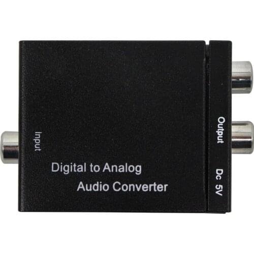 Digital to Analog Audio Converter Adapter Optic Coaxial RCA Toslink Signal to Analog Audio Converter RCA