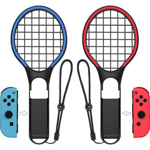 1 Pair Tennis Racket Racquet Motion Sensing Game Accessory for Nintend Switch Joy-Con Controller Game Mario Tennis Accessories
