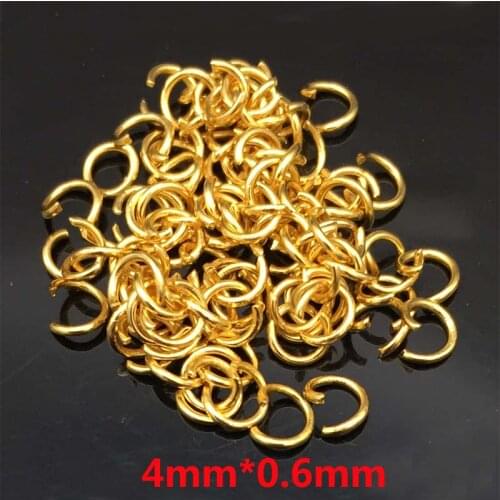 Stainless Steel Jewelry Findings 50pcs Gold Tone Open Jump Rings Connectors for Jewelry Making 3.5mm-10mm