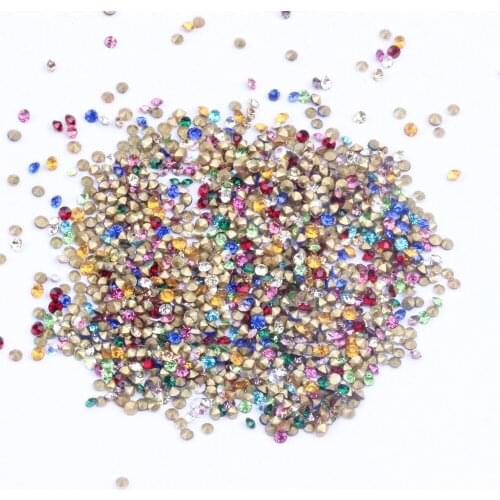 Ss5 1.7-1.8mm 1440pcs PointBack Rhinestones Strass Many Colors Choose For 3D Nail Art DIY Wedding Accessories Decorations