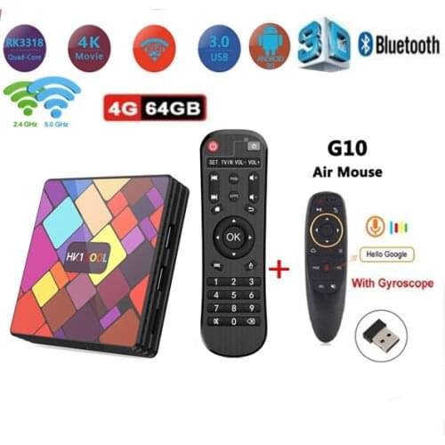 HK1 COOL TV Box Android 9.0 hk1cool supports BT 2.4g&5 wifi usb 3.0 2g 16g/4g 32g/128g RK3318 4K 3d Media Player