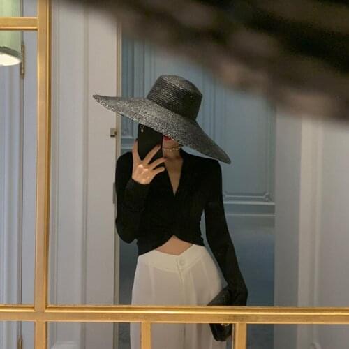 2021 Retro Jumpers Skinny Slim Holiday Casual Spring New Fashion Chic Knot Women Sweater Pullovers Deep V-Neck Knitted Crop Tops