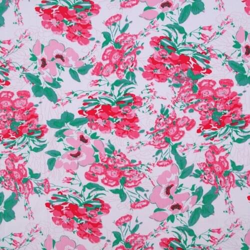 1 yard Cotton Woven Fabric - Flowers and leave (width=140cm)