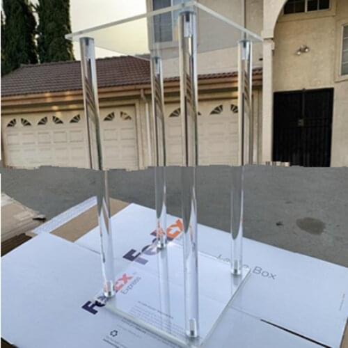 10pcs)Acrylic Floor Vase Clear Flower Vase Table Centerpiece For Marriage Vintage Floral Stand Columns For Wedding Decoration