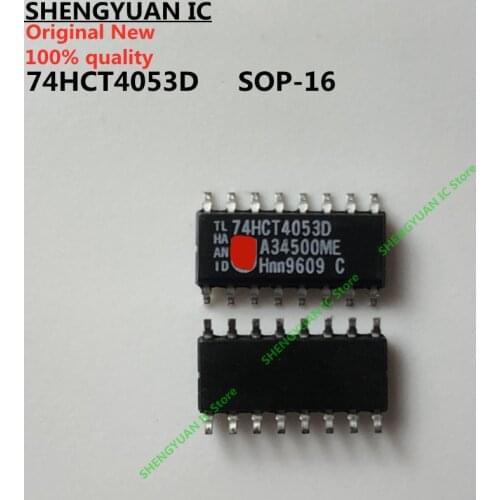 10pcs/lot 74HCT4053D SOP-16 74HCT4053 Triple 2-channel analog multiplexer/demultiplexer100% new imported original 100% quality