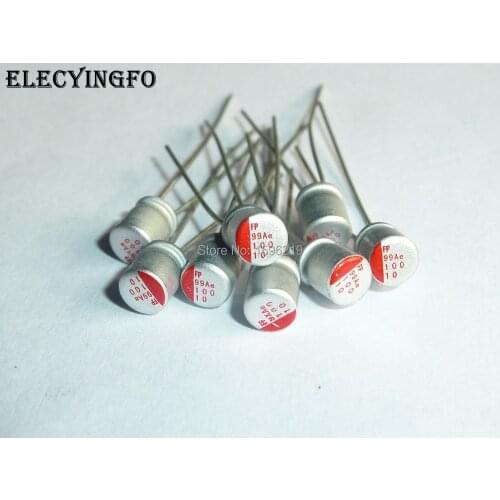 100pcs 10uF 10V10UF FP 4x5mm For Motherboard 10V10uF Solid Electrolytic Capacitors