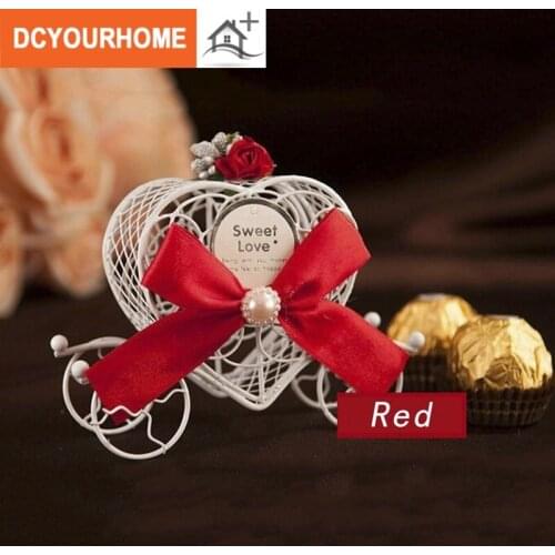 2pcs Cute Birthday Wedding Party Favour Decoration Cinderella Carriage Candy Chocolate Boxes