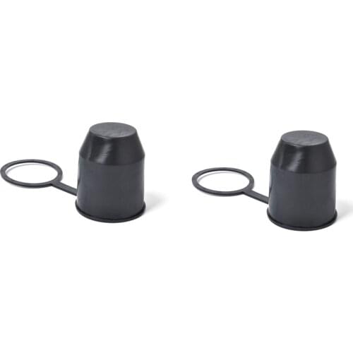 2Pcs Universal 50MM Trailer Accessories Black Trailer Ball Cover Tow Bar Ball Cover Cap Hitch Protection Car Styling