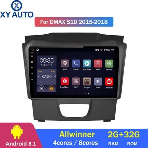 9 inch 2.5D IPS HD multi-touch screen Android8.1 2G RAM 32G ROM NAVI For Isuzu DMAX S10 2015-2018 with Bluetooth USB WIFI SWC