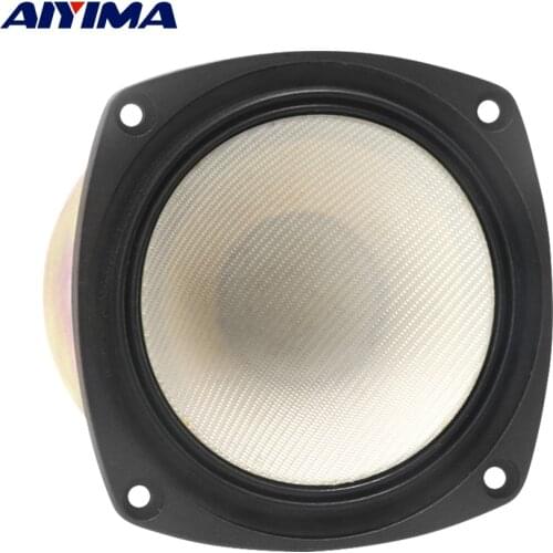 AIYIMA 1Pcs 4.5 Inch Midrange Bass Sound Speaker 4 Ohm 30W Aluminum Frame Subwoofer Audio Speaker For ONKYO Home Audio