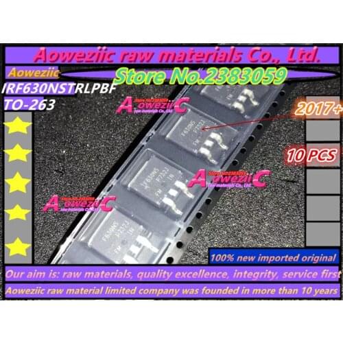 Aoweziic 2017+ 100% new imported original IRF630NSTRLPBF IRF630NSTRPBF IRF630NS F630NS TO-263 N-Channel Power MOS Tube 200V 9.5A