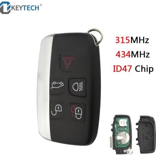 OkeyTech Car Remote Smart Key 315MHz 434MHz ID47 Chip 5 BTN for Land Rover Discovery 4 Freelander for Range Rover Sport Evoque