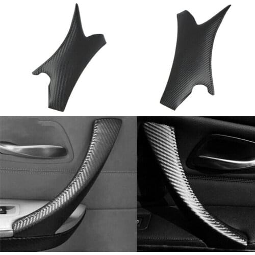 Door Handle Hand Sewing Cover Micro Leather Door Panel Pull Handle Cover Frame For BMW 3 Series E90 E91 E93 05-12