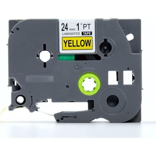 Factory supply high quality 3 pcs/lot Compatible Tz Labeling Tape Tz651 24mm Black On Yellow Tz-651 for P-touch