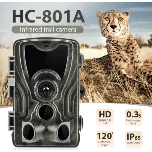 HC-801A Trail Cameras 0.3s Trigger Time Night Version Photo Trap 16MP 1080P IP65 Wildlife Hunting Camera Surveillance Cams New