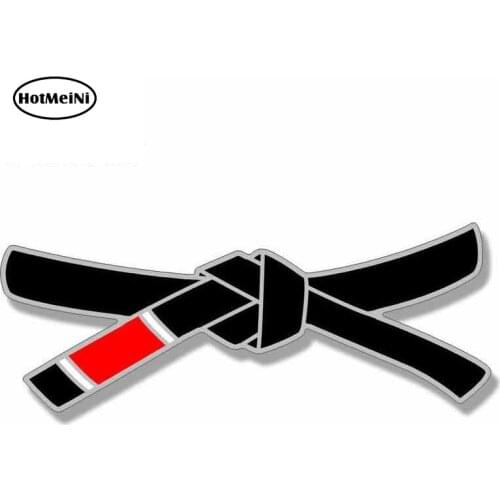 HotMeiNi 13cm x 5.2cm for Jiu Jitsu Black Belt Shaped Cartoon Funny Car Stickers Oem Vinyl JDM Bumper Trunk Truck Graphics