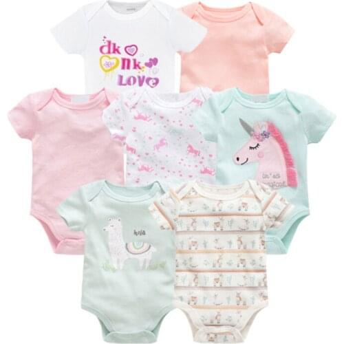 7/3pcs newborn cartoon romper new born baby jumpsuit unicorn moose fox rabbit pattern rompers baby girls boys clothes new born
