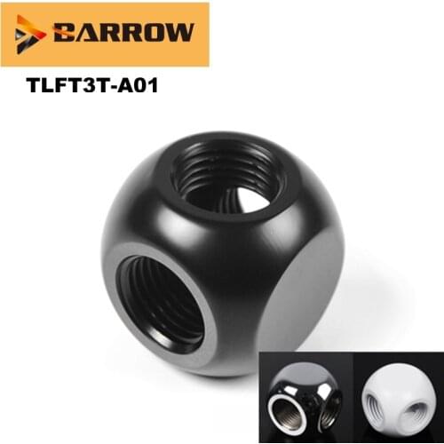 Barrow PC Water Cooling G1 / 4 " Black White Silver Gold Three Links Cubic Adaptors Water Cooling Accessories TLFT3T-A01
