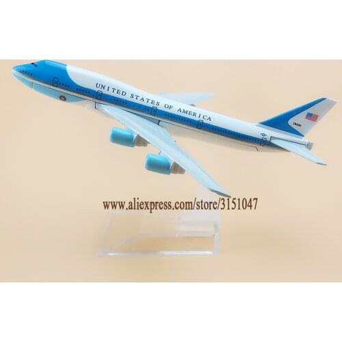16cm United States Of America Air Force One Boeing 747 B747 Airlines Plane Model Alloy Metal Diecast Model Airplane Aircraft