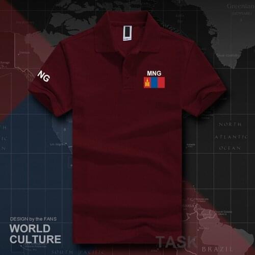 Mongolia polo shirts men short sleeve white brands printed for country 2017 cotton nation team flag new MNG Mongol Mongolian
