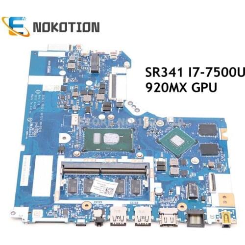NOKOTION For Lenovo 520-15IKB 320-15ISK laptop motherboard DG421 DG521 DG721 NM-B242 5B20N86580 SR341 I7-7500U CPU 940MX GPU