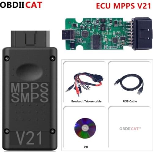 Newest MPPS V13 V16 V18 V21 MAIN+TRICORE + MULTIBOOT with Breakout Cable Car Tool Support Multi-Languages