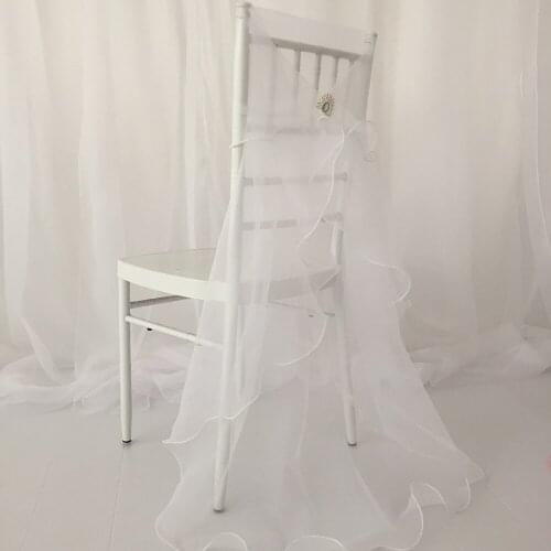 2020 May New Arrival Chair Sash Chair Cap Cover With Diamond Brooch Event Wedding Birthday Decoration