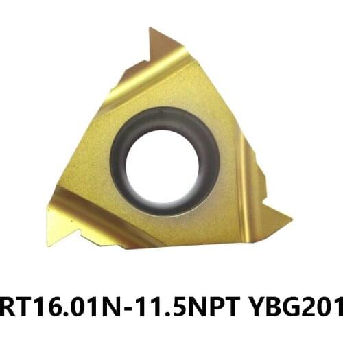 Original RT16.01N-11.5NPT YBG201 16IR 11.5 NPT Carbide Threading Inserts Lathe Cutter CNC Turning Tools