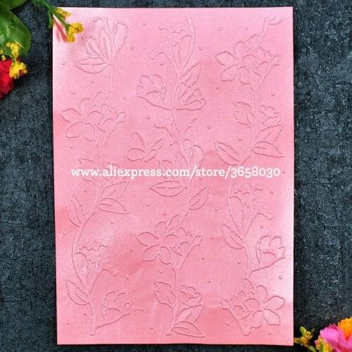 Flowers Garland Plastic Embossing Folder For Scrapbook DIY Album Card Tool Plastic Template 10x14.5cm 8071144