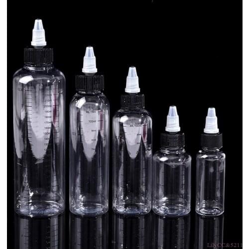 30ml-250ml Plastic PET Liquid Capacity Dropper Bottles Pigment Ink Containers