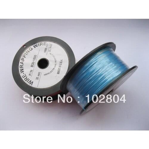 1 roll 1000ft 30AWG Wire-Wrapping Wire Sliver Plated Copper Blue Color