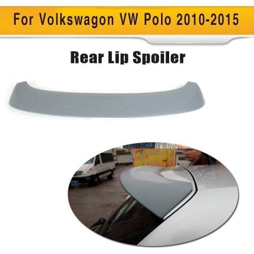 Grey FRP Rear Roof Lip Spoiler Wing for VW Volkswagen Polo 2010-2015 Rear Roof Spoiler Boot Lip Wing