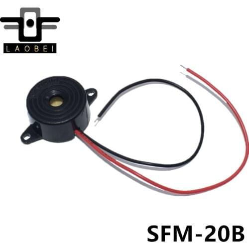 SFM-20B DC3-24V Durable 3-24V Piezo Electronic Buzzer Alarm 95DB Continuous Sound Beeper For Arduino Car Van