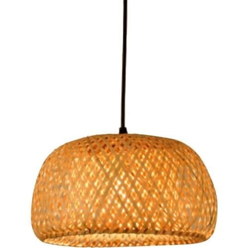 Modern Bamboo Work Hand Knitted Bamboo Weaving Chandelier Restaurant Handmade Bamboo Lantern Chandelier Hotel Home Decoration La