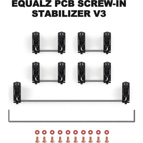 EQUALZ Screw in Stabilizers V3 for Mechanical Keyboard Black Blue Dark Gray White Silver Gold Steel Wire Customize 80% 60% Gamer