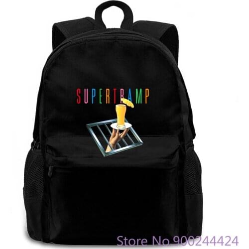 SUPERTRAMP *The Very Best *Crime of The Century Mens Black To Brand women men backpack laptop travel school adult