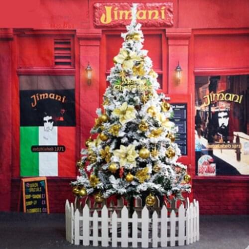 1.5 m / 150cm white Christmas tree flocking spray snow snowflake Christmas ornament Christmas tree encryption