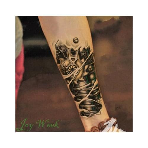 Waterproof Temporary Tattoo Sticker on body 3D robot arm tatto stickers flash tatoo fake tattoos for men