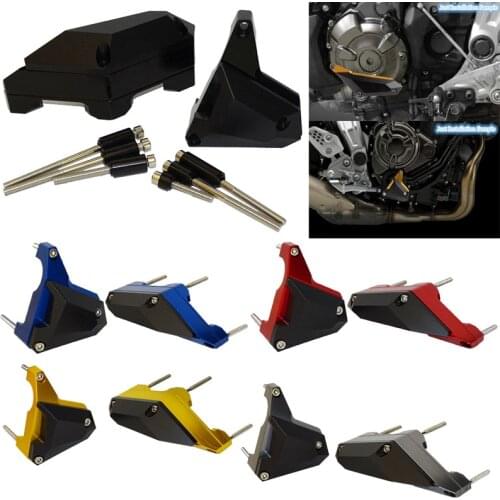 Engine Case Stator & Water Pump Cover Guard Crash Pad Slider Protector For YAMAHA FZ07 MT-07 Moto Cage Tracer 700 XSR700