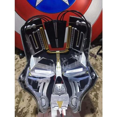 1:1 Scale Aluminum Alloy Robot No. 2 All Metal Mask 3D Internal Structure With Eye Light And Base