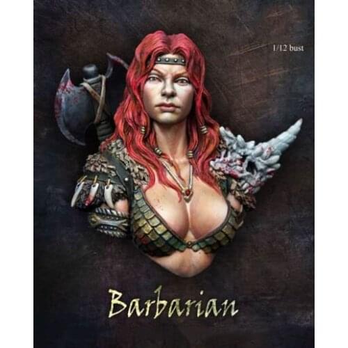1/12 Scale Unpainted Resin bust barbarian collection bust