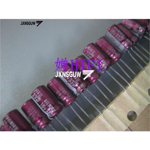 10PCS ELNA SILMIC II 16V33UF 6.3X11MM SILMICII 33UF 16V RED robe audio electrolytic capacitor 33uF/16V
